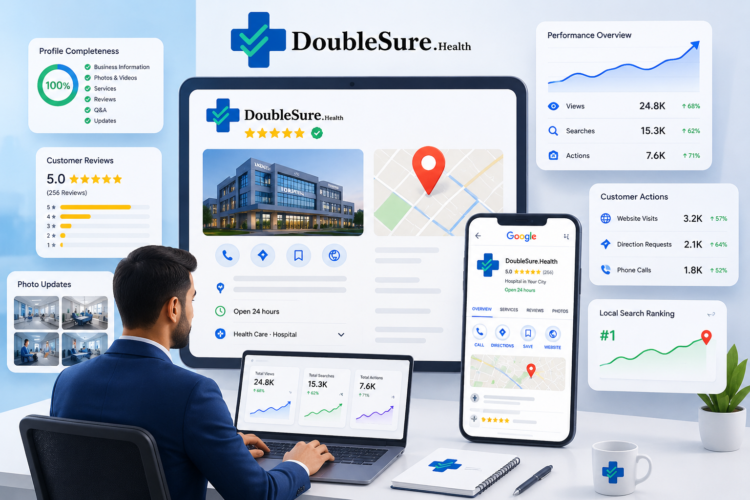 Google Business Profile optimization for doctors and clinics in India — DoubleSure